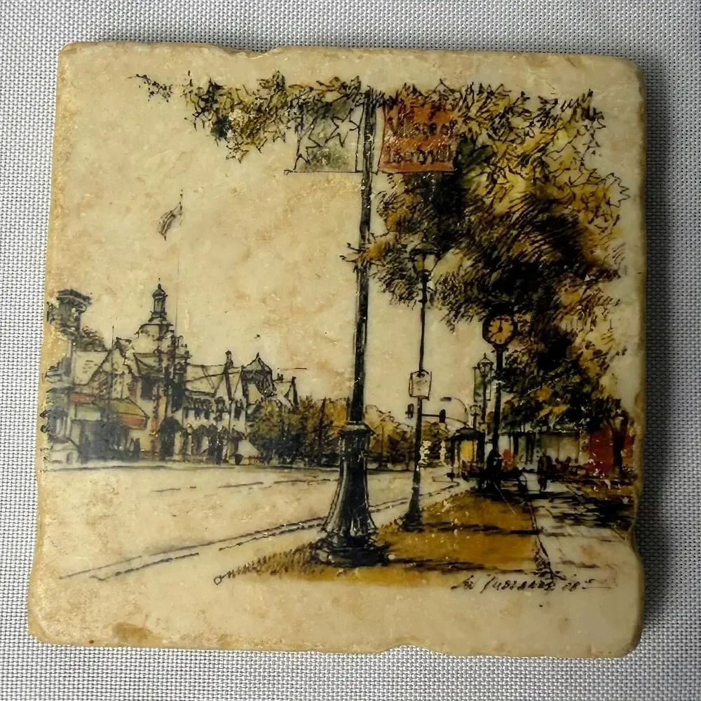 VTG Italian Marble Coasters Set/4 Studio Vertu Functional Art by Lev Kublanov